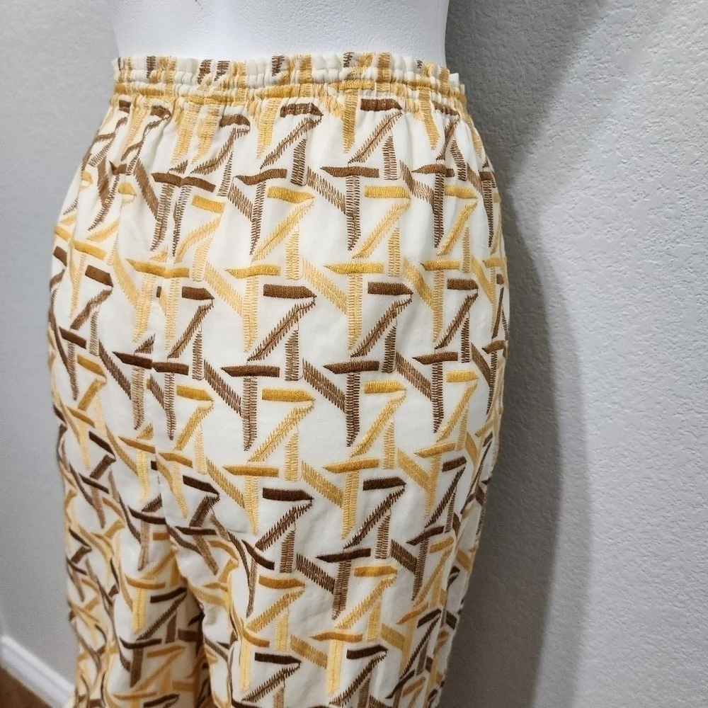 NWT Tory Burch Embroidered Cinched Ankle Pant Size 10